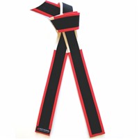 Deluxe Master Black Belt Red and White Panel Border - Kataaro