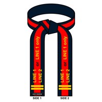 2 Black Red Ecru Stripe Custom Elastic Belt 