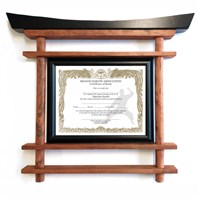 Martial Arts Belt Display with Certificate Kataaro