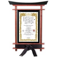 Martial Arts Belt Display with Certificate - Kataaro