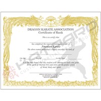 Certificate of Rank (10) - 8.5x11 Re-Order