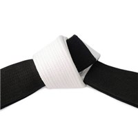 Martial Arts Deluxe Black and White Panel Belt - Kataaro