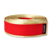 Martial Arts Deluxe Master Red Belt Satin Gold Border - Kataaro