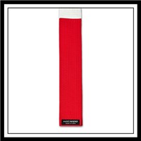 Martial Arts Red and White Rokudan Panel Belt - Kataaro