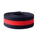 Deluxe Martial Arts Midnight Blue Belt with Red Stripe Rolled