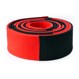 Deluxe Martial Arts Panel Belt Red with Black Ends Rolled