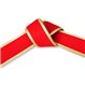 Martial Arts Grand Master Red Belt with Gold Border Tied